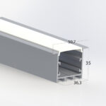 ASLP-0440-ELOKSALLI (37 MM. SIVAALTI LİNEER LED PROFİL)